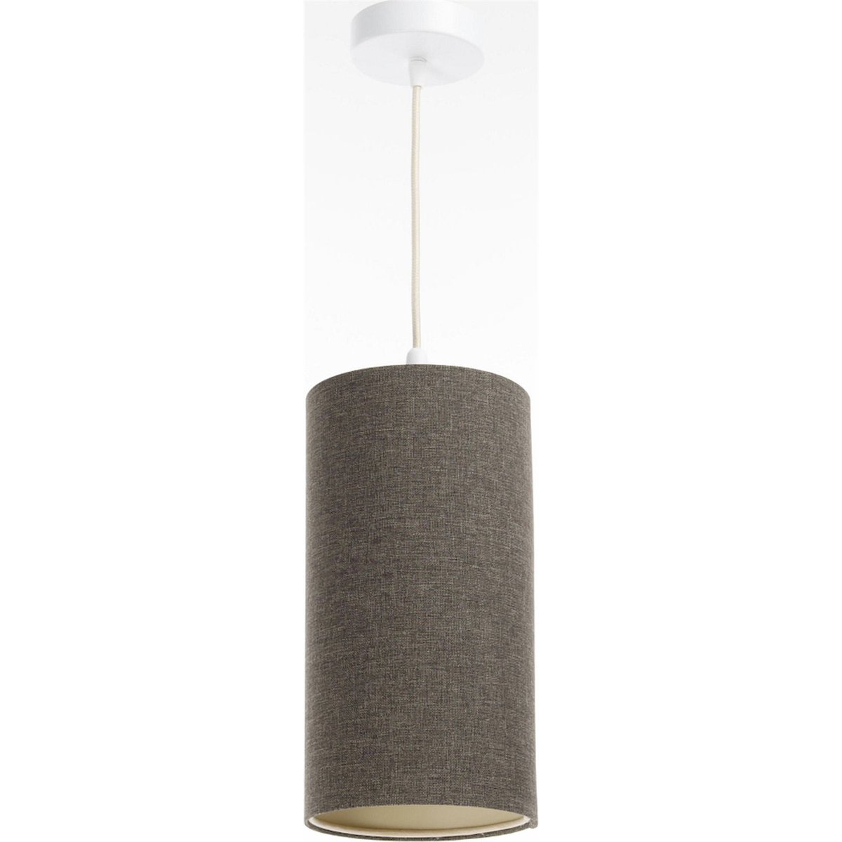 Suspension en lin rond Boho Elegant lin naturel et rotin clair, BPS KONCEPT