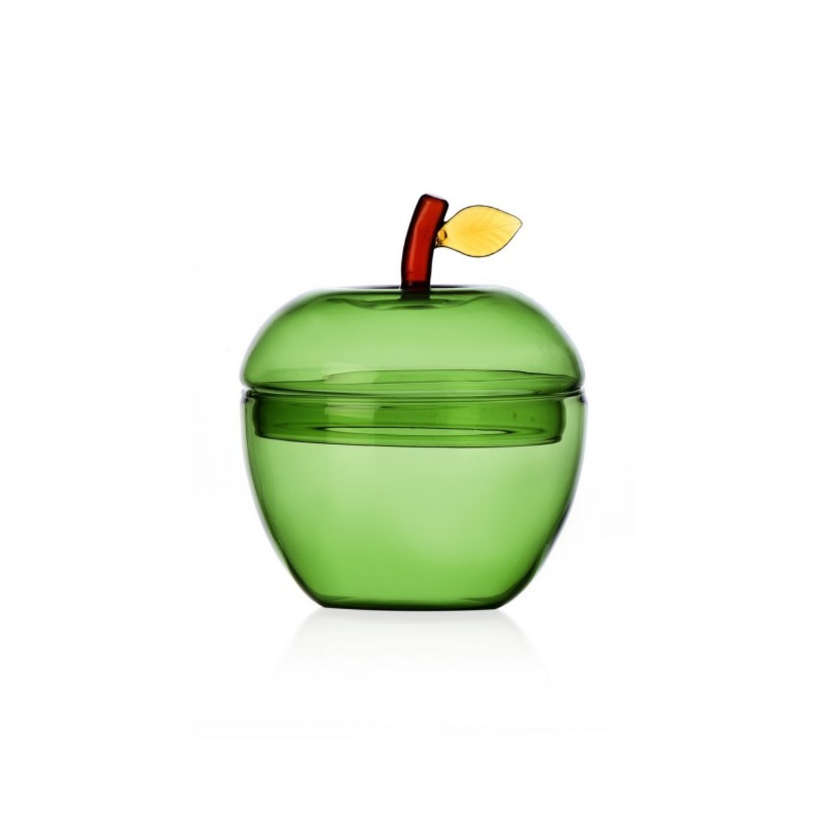 Sucrier verre design pomme Apple FRUITS AND FLOWERS vert, ICHENDORF