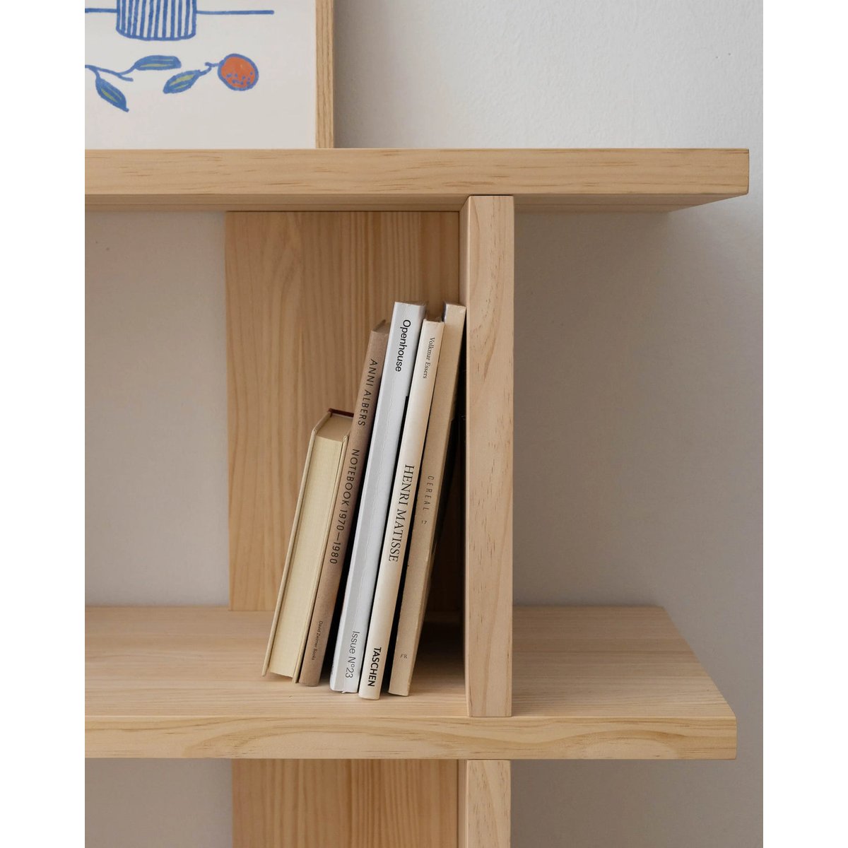 Bibliothèque en pin massif non verni MONTGÓ 2x3 bois clair, NAAN FURNITURE