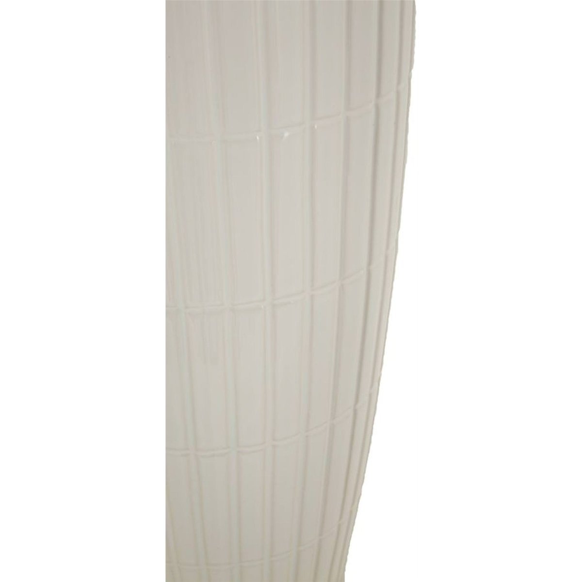 Vase en céramique à anses relief quadrillé blanc et doré, RECOLLECTION