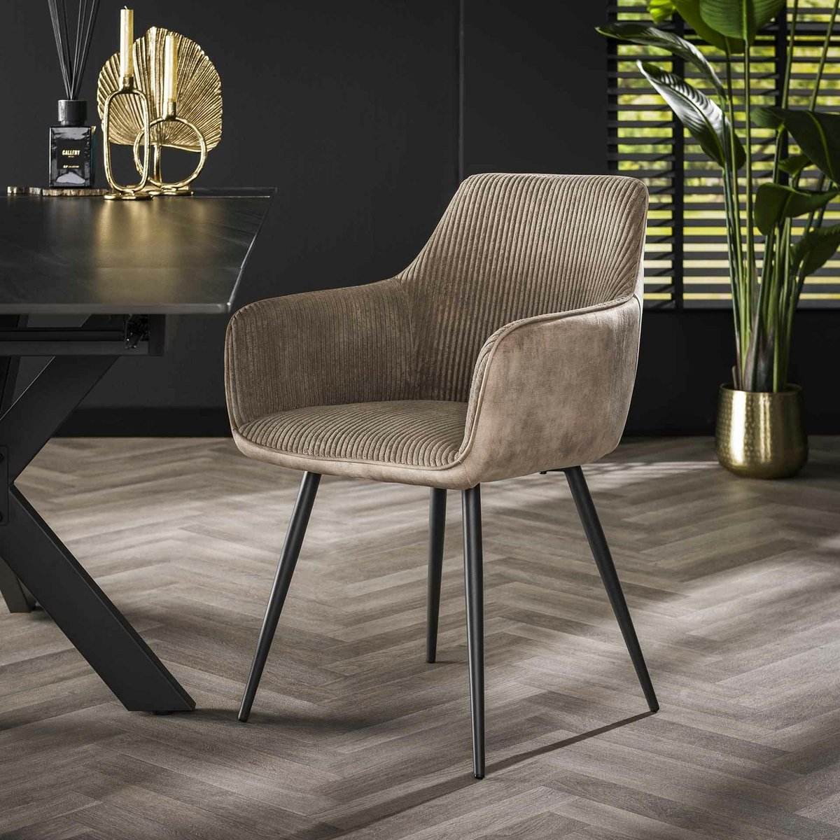 Fauteuil de table beige sable bi-matière (lot de 2) GALWAY beige, PIER IMPORT