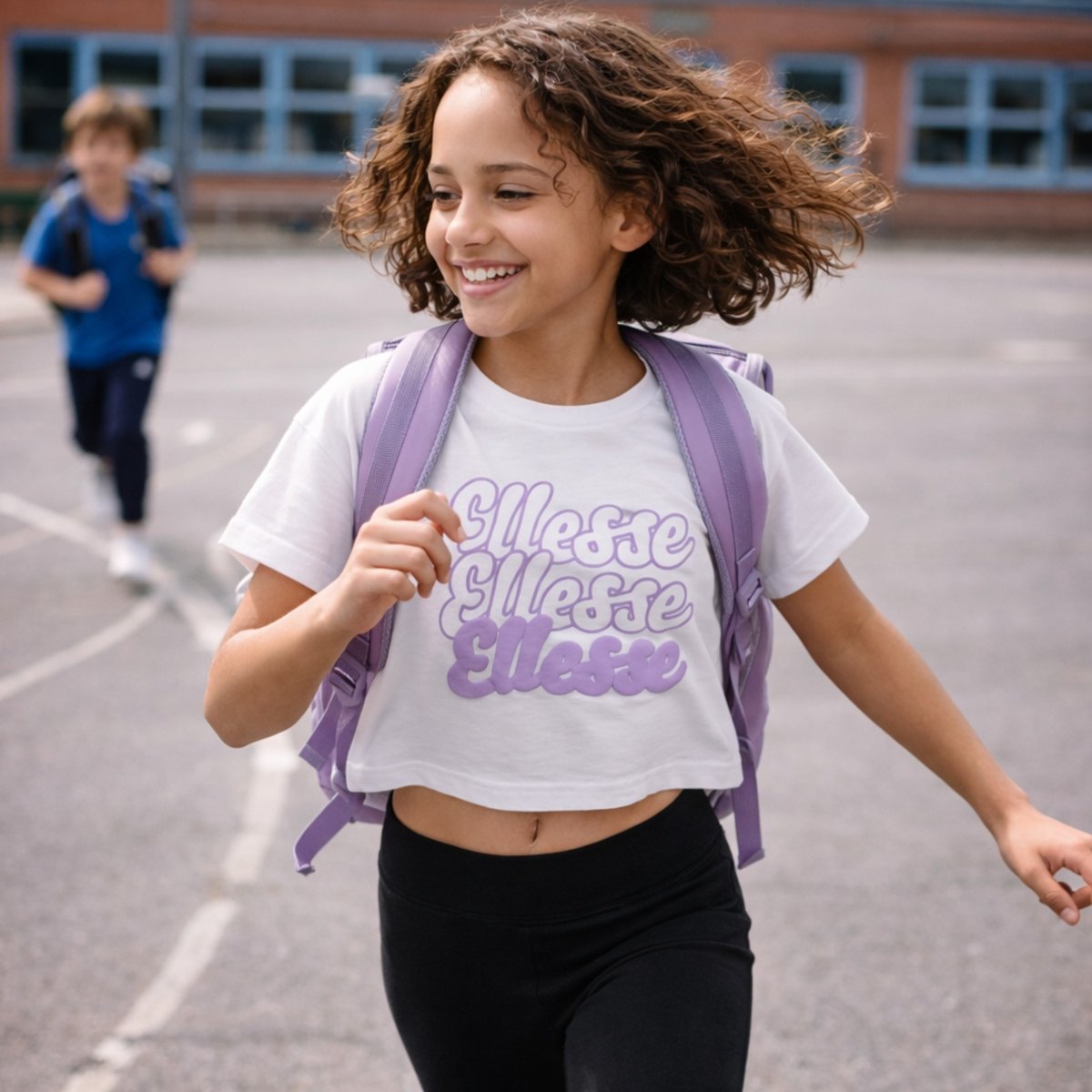T-shirt manches courtes imprimé, col rond GROOVY violet clair, ELLESSE
