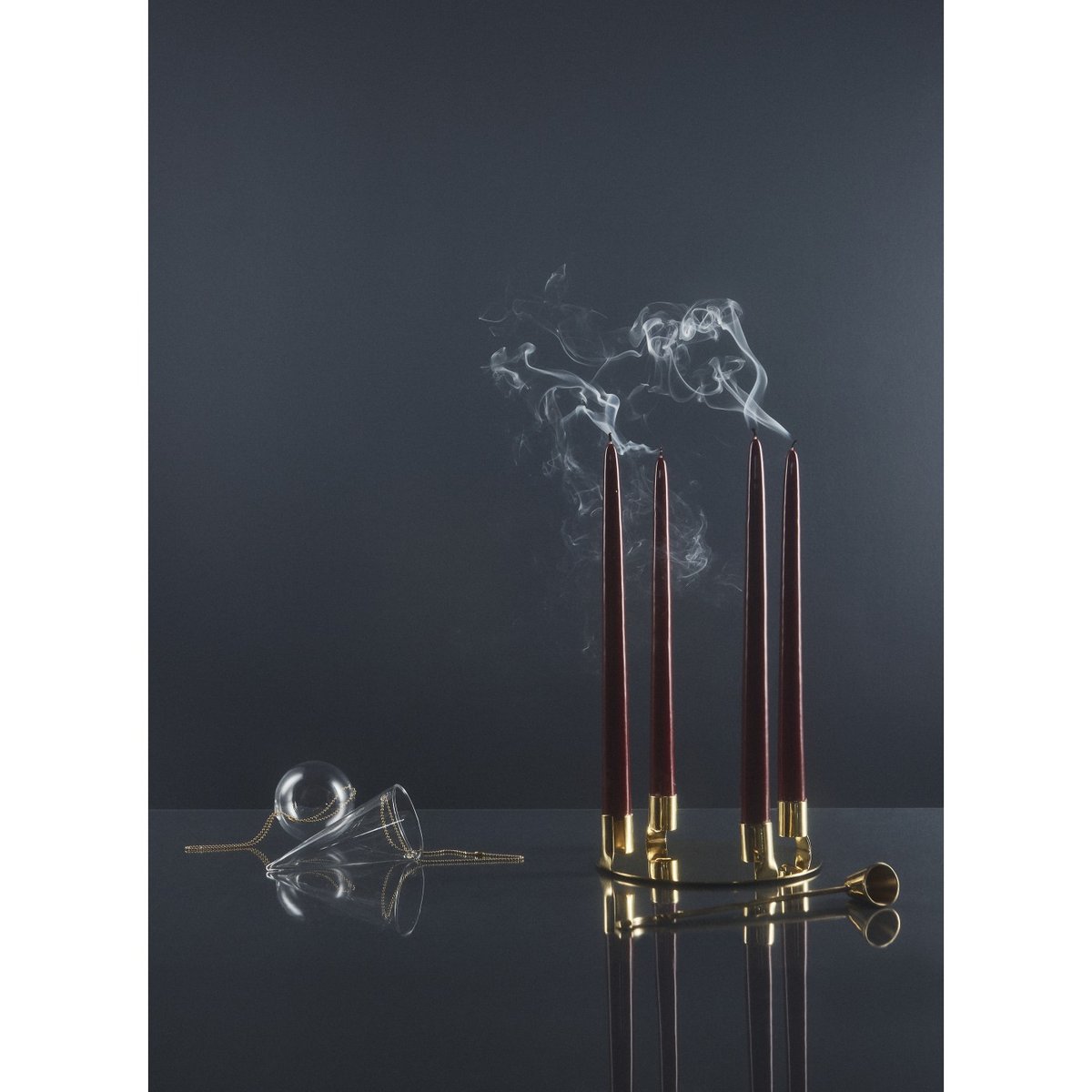 Chandelles Lux hauteur 30cm diam 2 cm ambre, AYTM