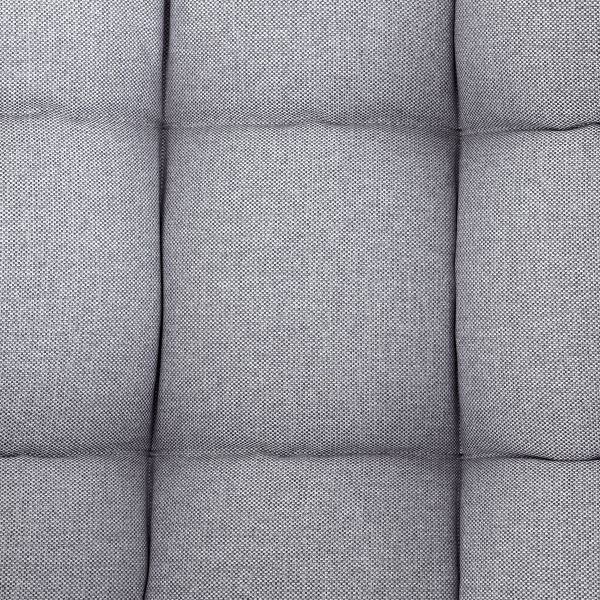 Fauteuil oeuf à bascule en acier coussin capitonné PAOPAO gris graphite, HESPERIDE
