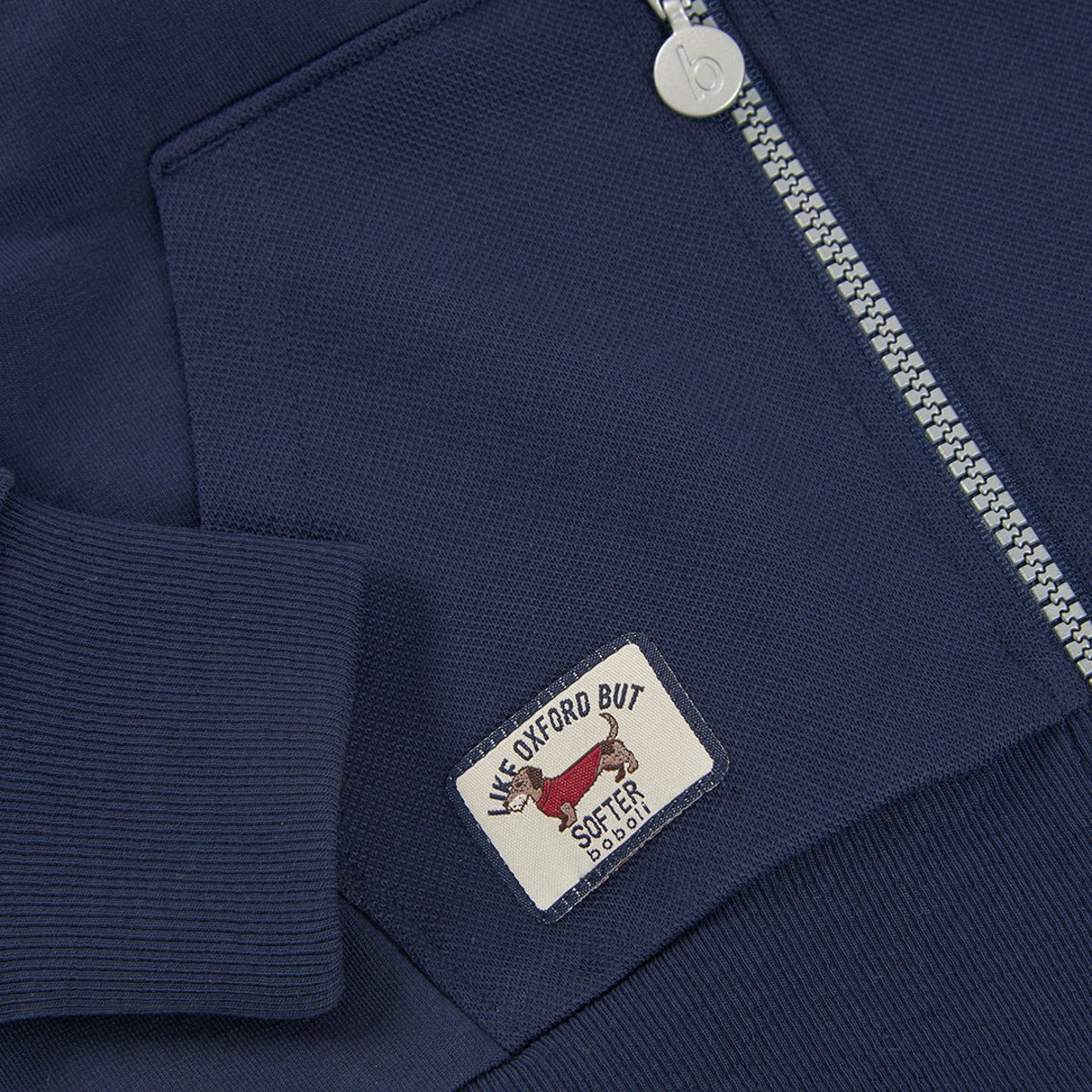 Sweat-shirt molleton garçon à capuche bleu, BOBOLI