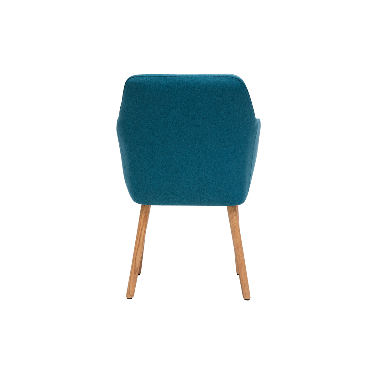Chaise scandinave en tissu et bois ALEYNA bleu canard, MILIBOO