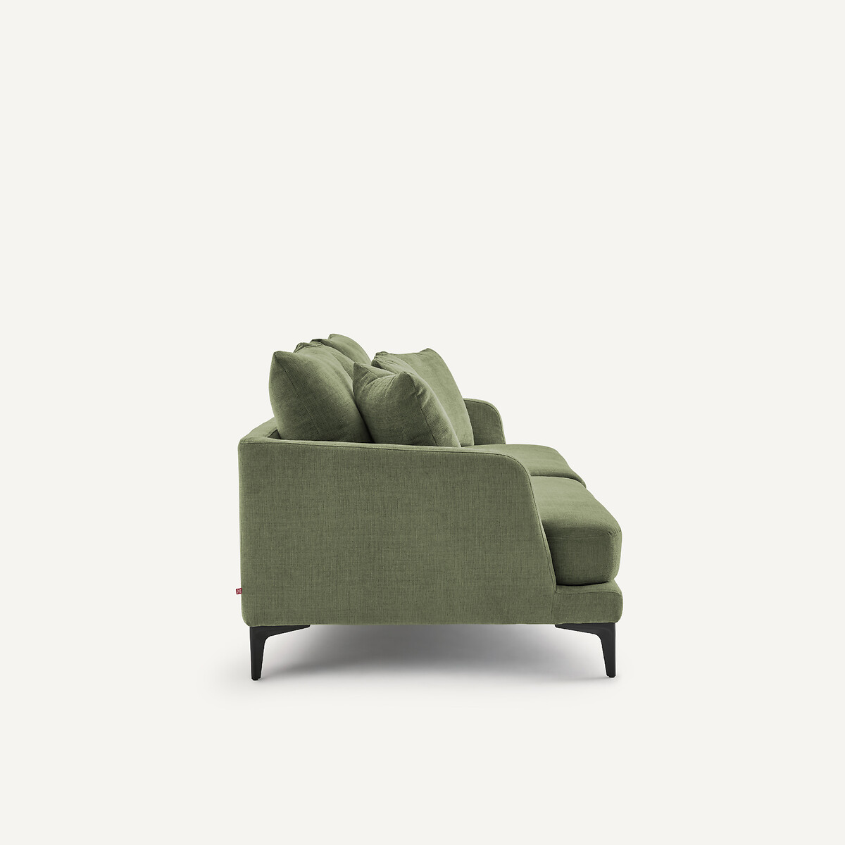 Canapé droit, 3 ou 4 places, en polyester et coton, MODERNISTE vert forêt, EMMANUEL GALLINA X AM.PM