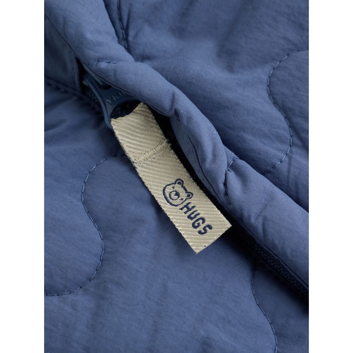 Combinaison nylon bébé à capuche matelassée bleu, NEXT
