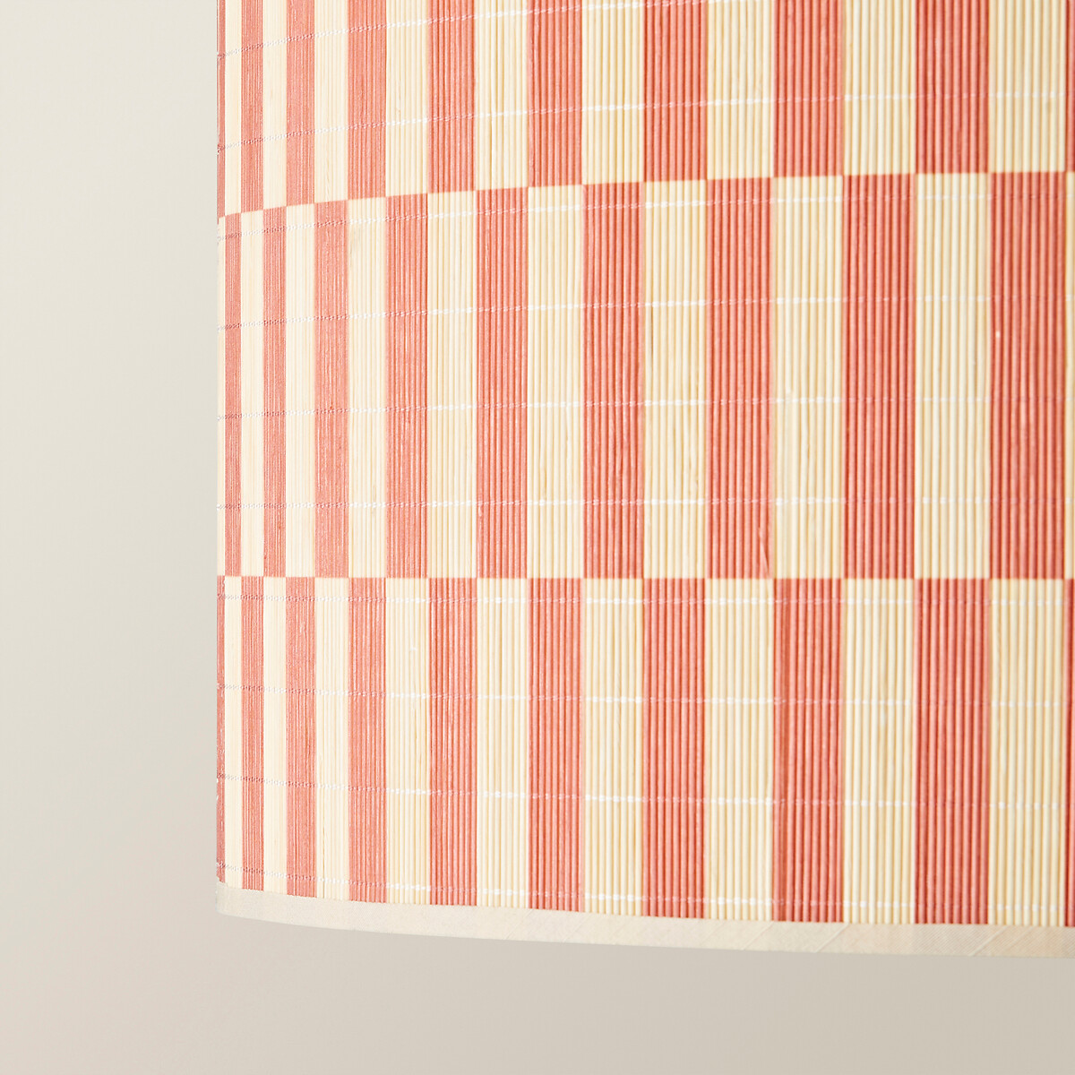 45cm Lillie Orange Checkerboard Bamboo Printed Shade orange, SO'HOME