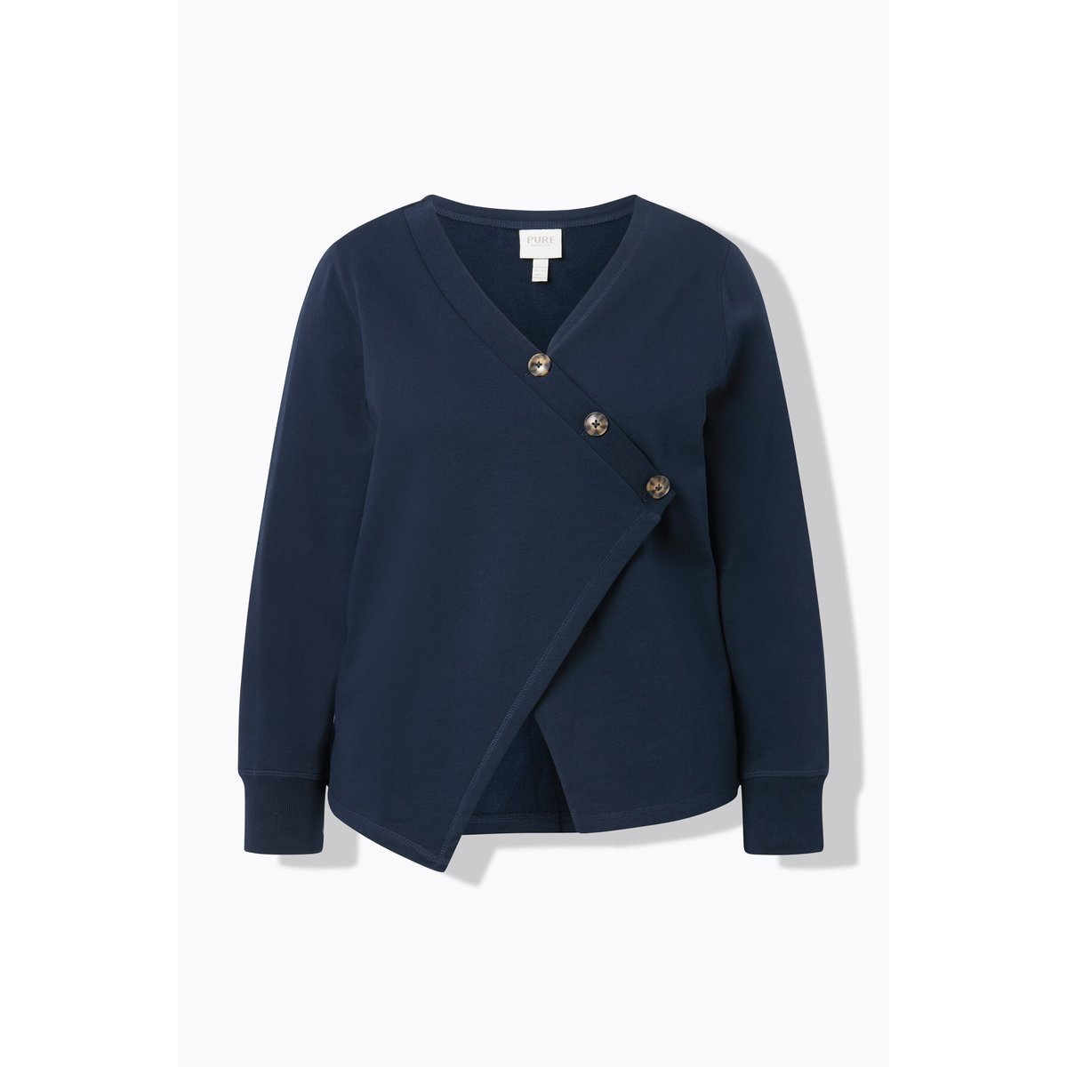 Veste en molleton de coton bio marine, ULLA POPKEN