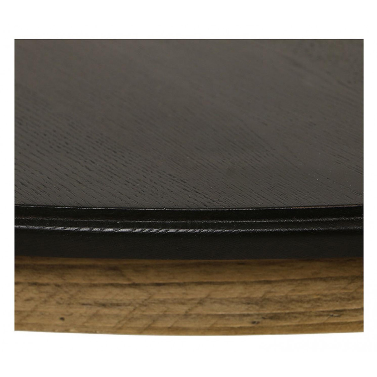 Table ronde 2 allonges - LAZARE noir, INTERIOR'S