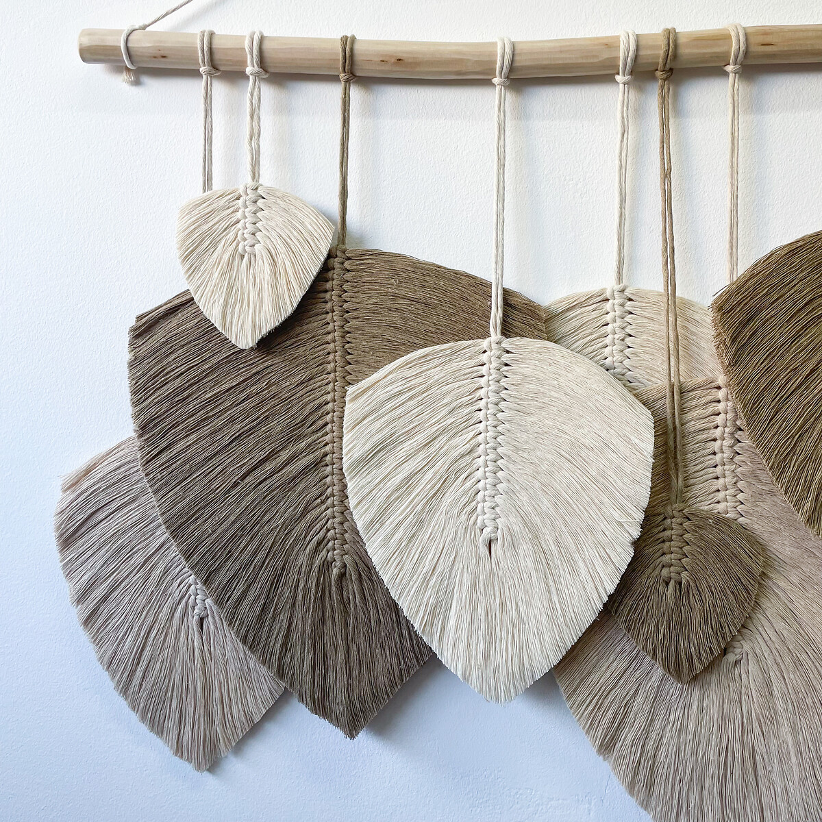 Decoração de parede em macramé FALLEN II, Macramar natural/castanho, MACRAMAR