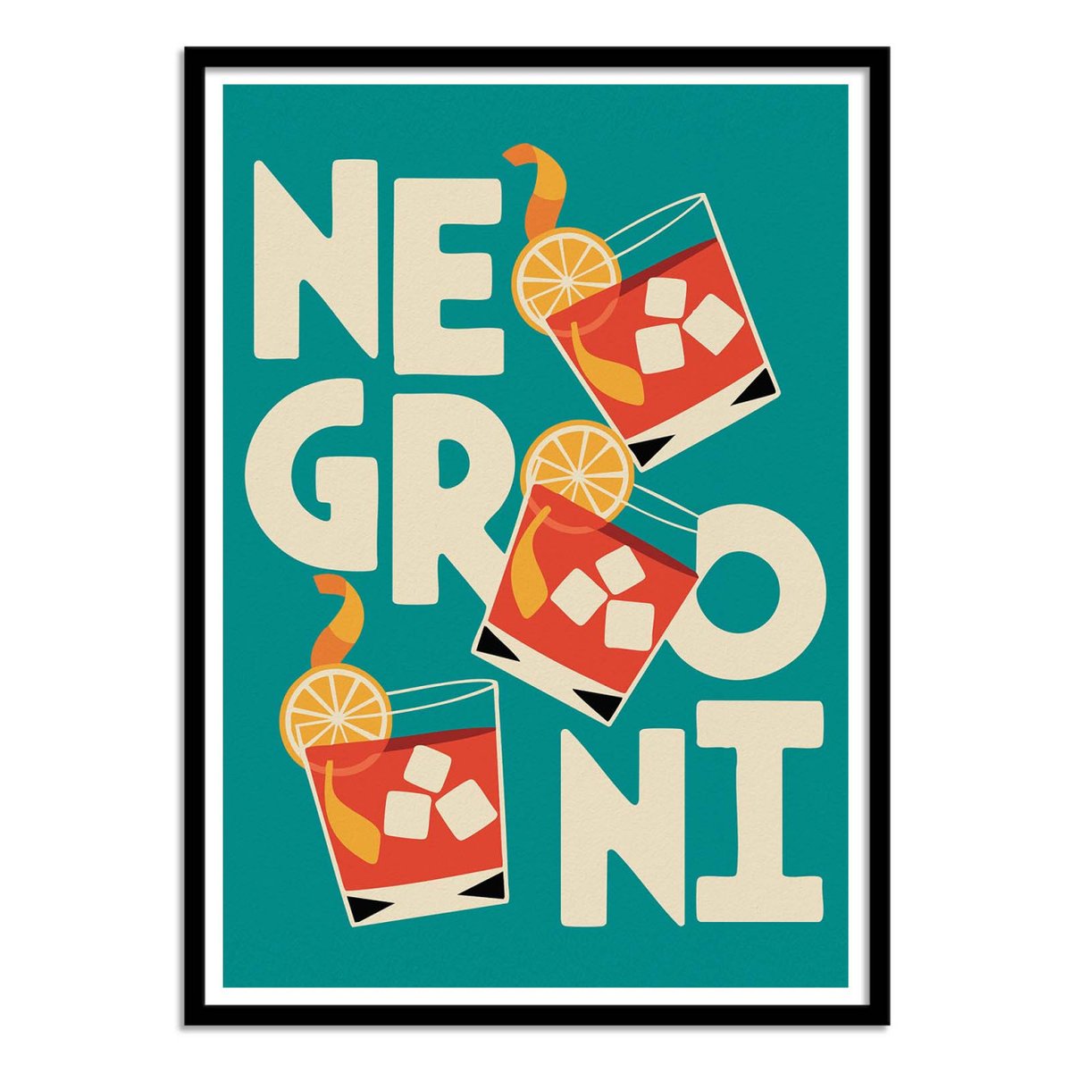 Affiche d'art - Negroni Times Three - Andreas Magnusson couleur unique, WALL EDITIONS