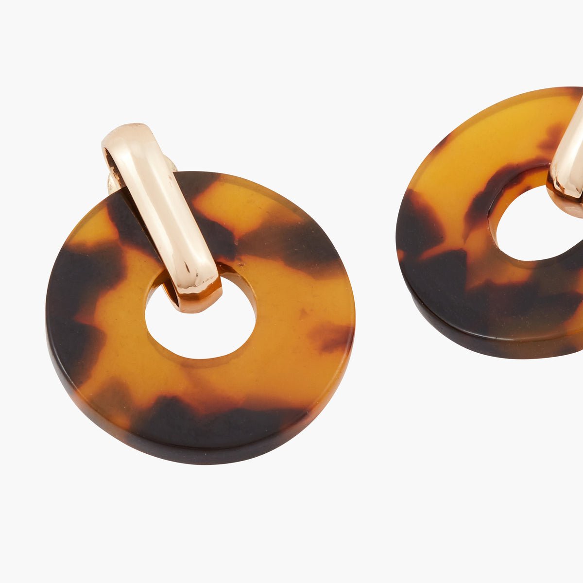 Boucles d'oreilles rondes écailles marron, BALABOOSTE