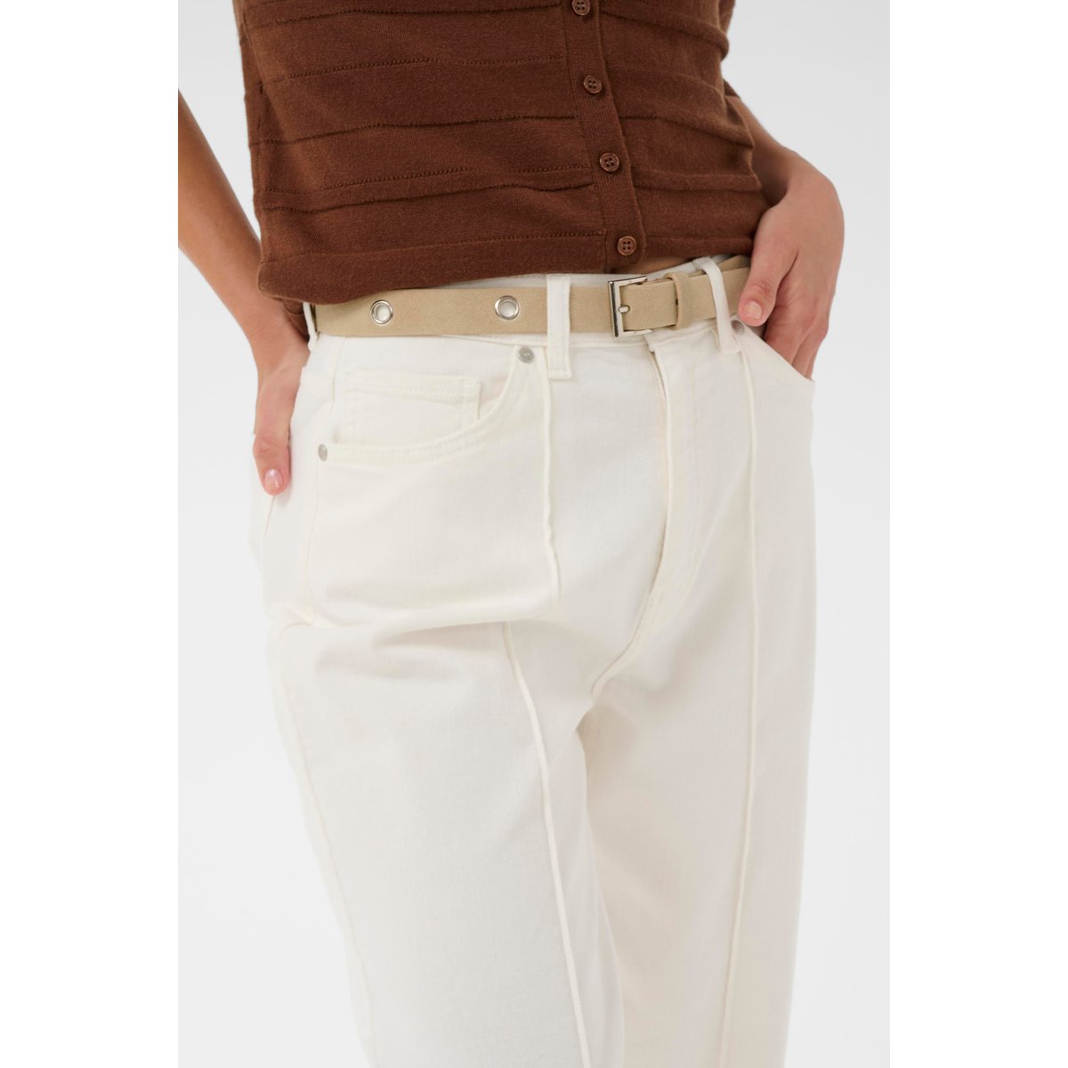 Jeans beige whitecap gray, SOAKED IN LUXURY