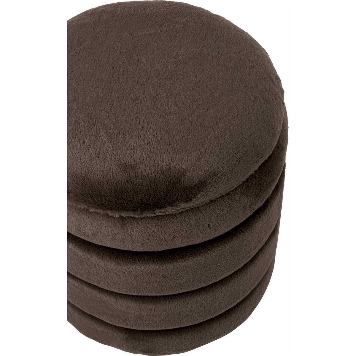 Pouf coffre tissu marron foncé, RECOLLECTION