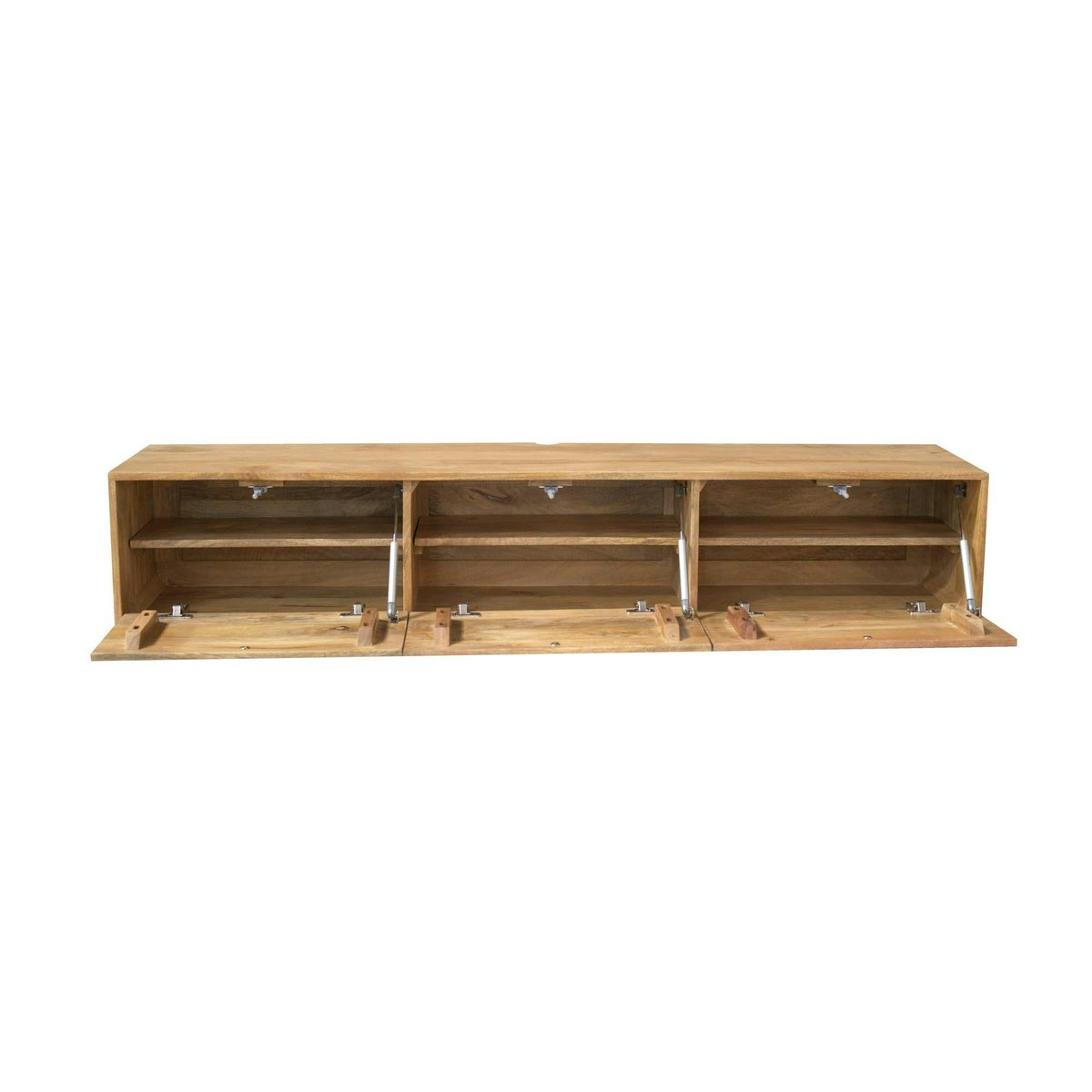 Meuble TV mural 3 portes 160 cm JUNO bois clair, PIER IMPORT