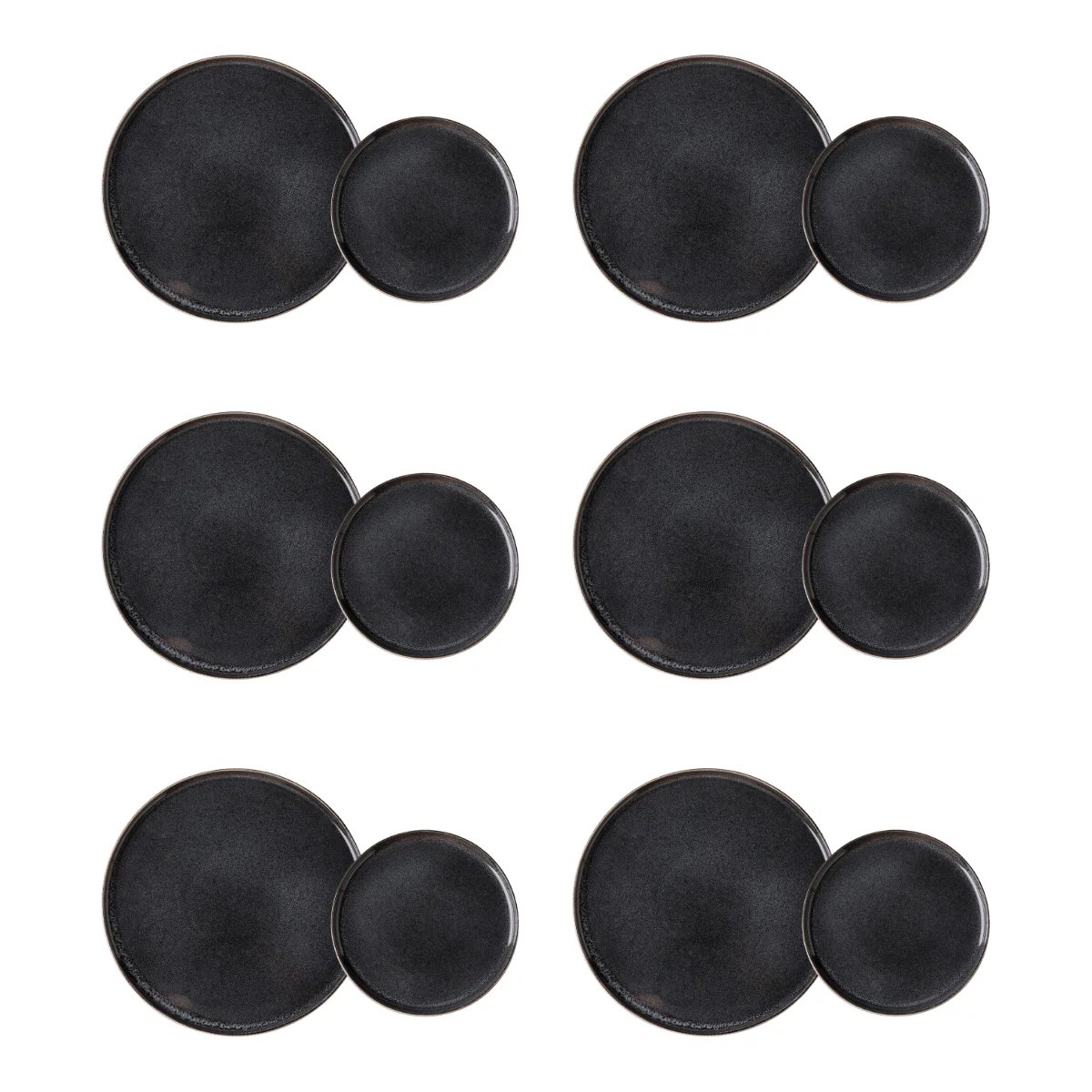 Service 12 pièces - "Charbon" noir, LAGUIOLE CUISSON