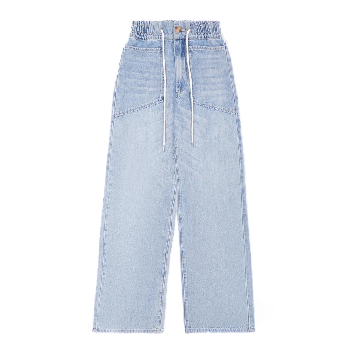 Pantalon en jean élastiqué à la taille LILIBET bleu, WILD