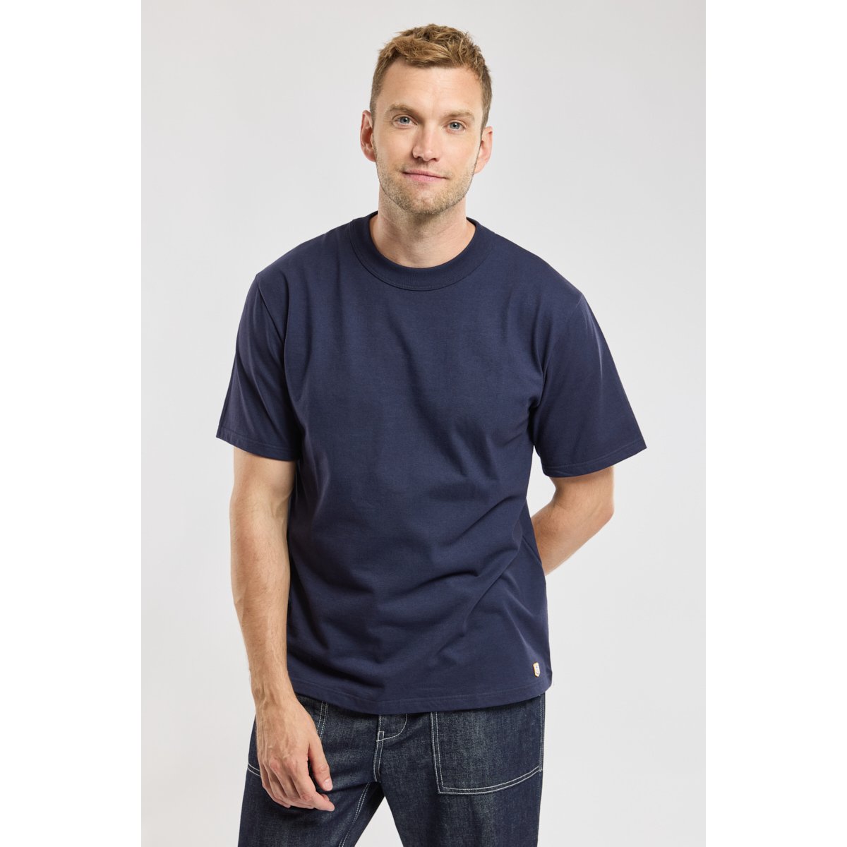 T-shirt uni en coton épais navire, ARMOR-LUX