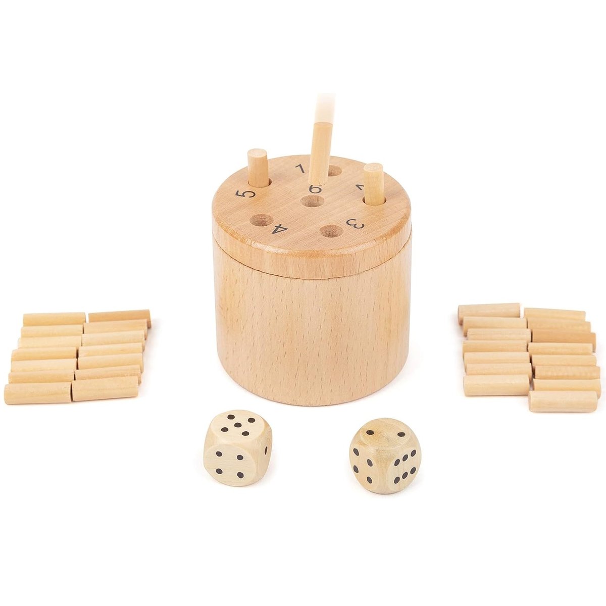Jeu de dés 6 dehors beige, SMALL FOOT COMPANY
