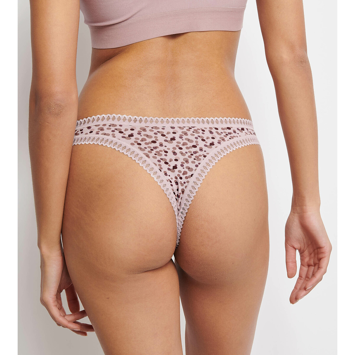 Lote de 3 tangas de algodón Go Crush rosa+malva+estampado, SLOGGI