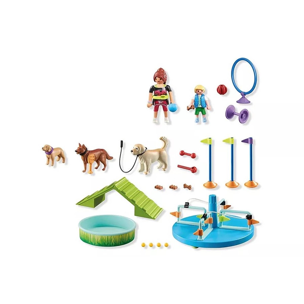 Aire de jeux pour chiens multicolore, PLAYMOBIL