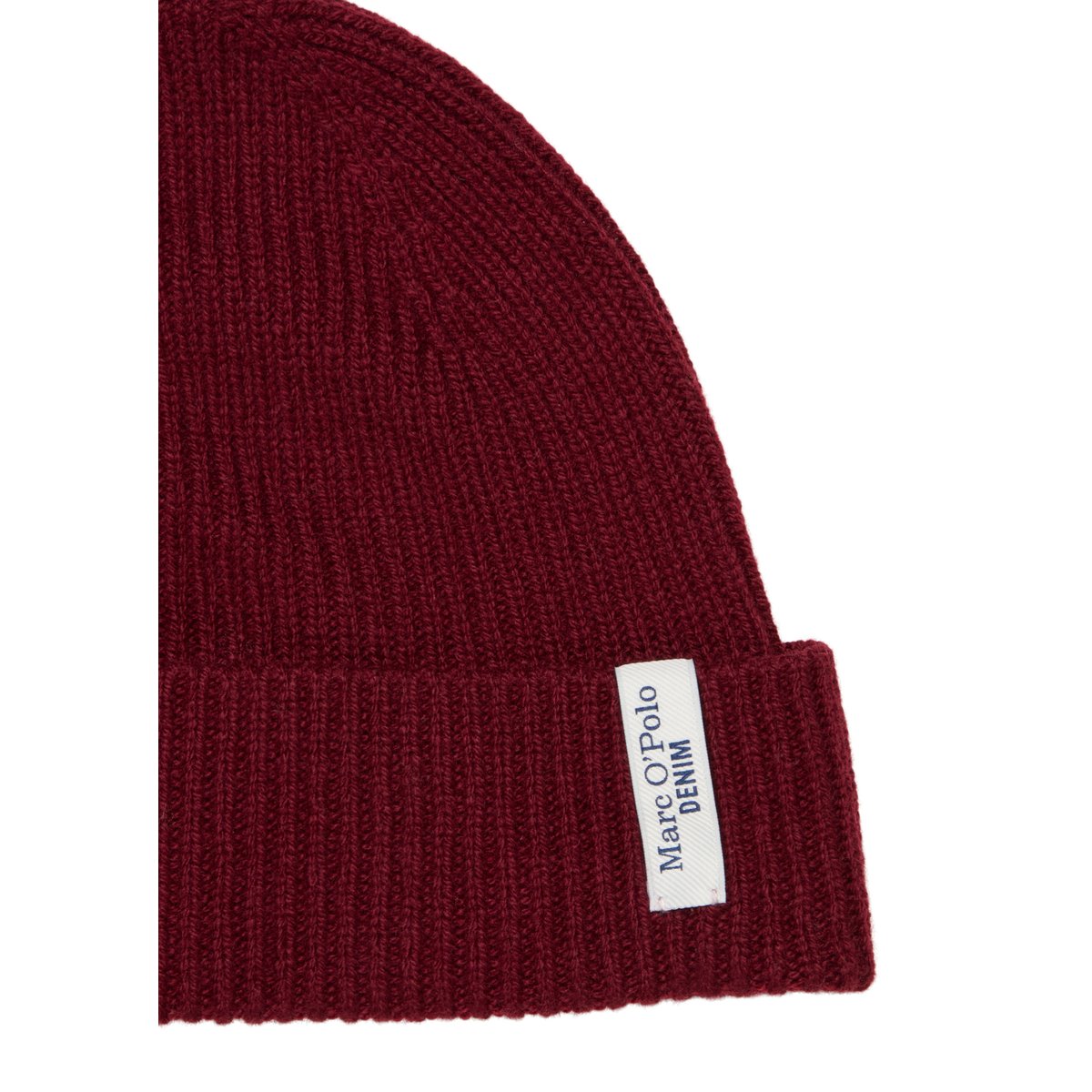 bonnet tricoté en laine mérinos fine rouge, MARC O’POLO DENIM