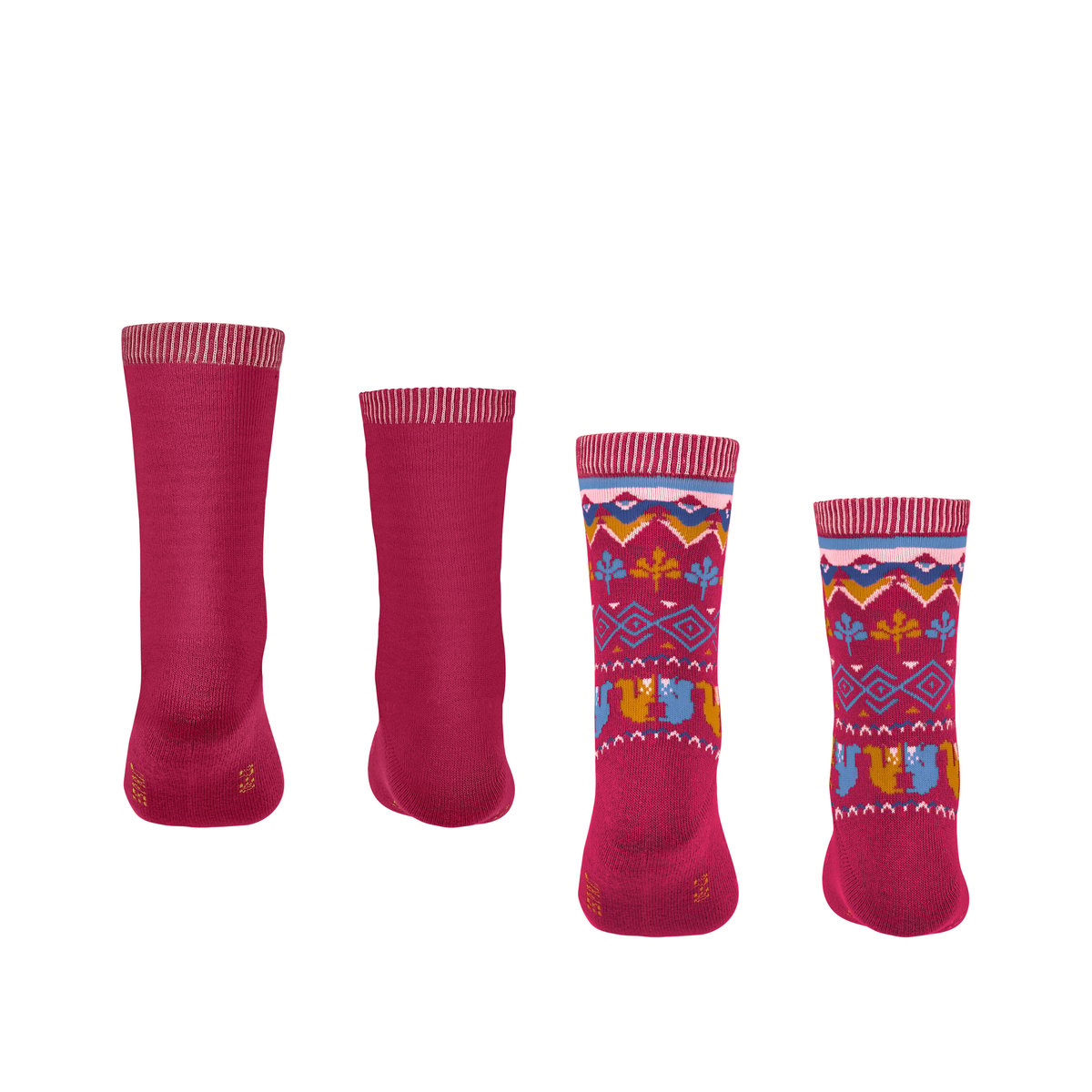 Chaussettes Nordic 2-Pack Opaque rouge, ESPRIT