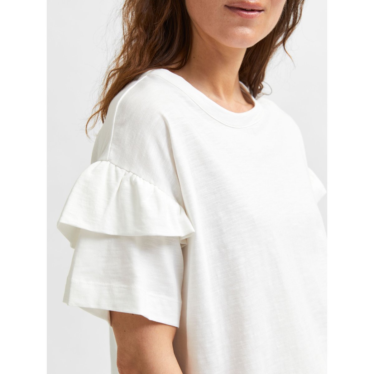 T-Shirt snow white, SELECTED