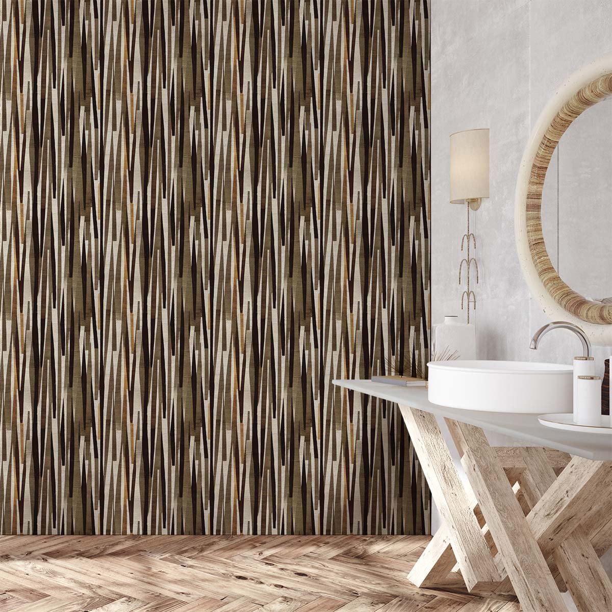 Papier peint tons années 70 intissé, HEXOA