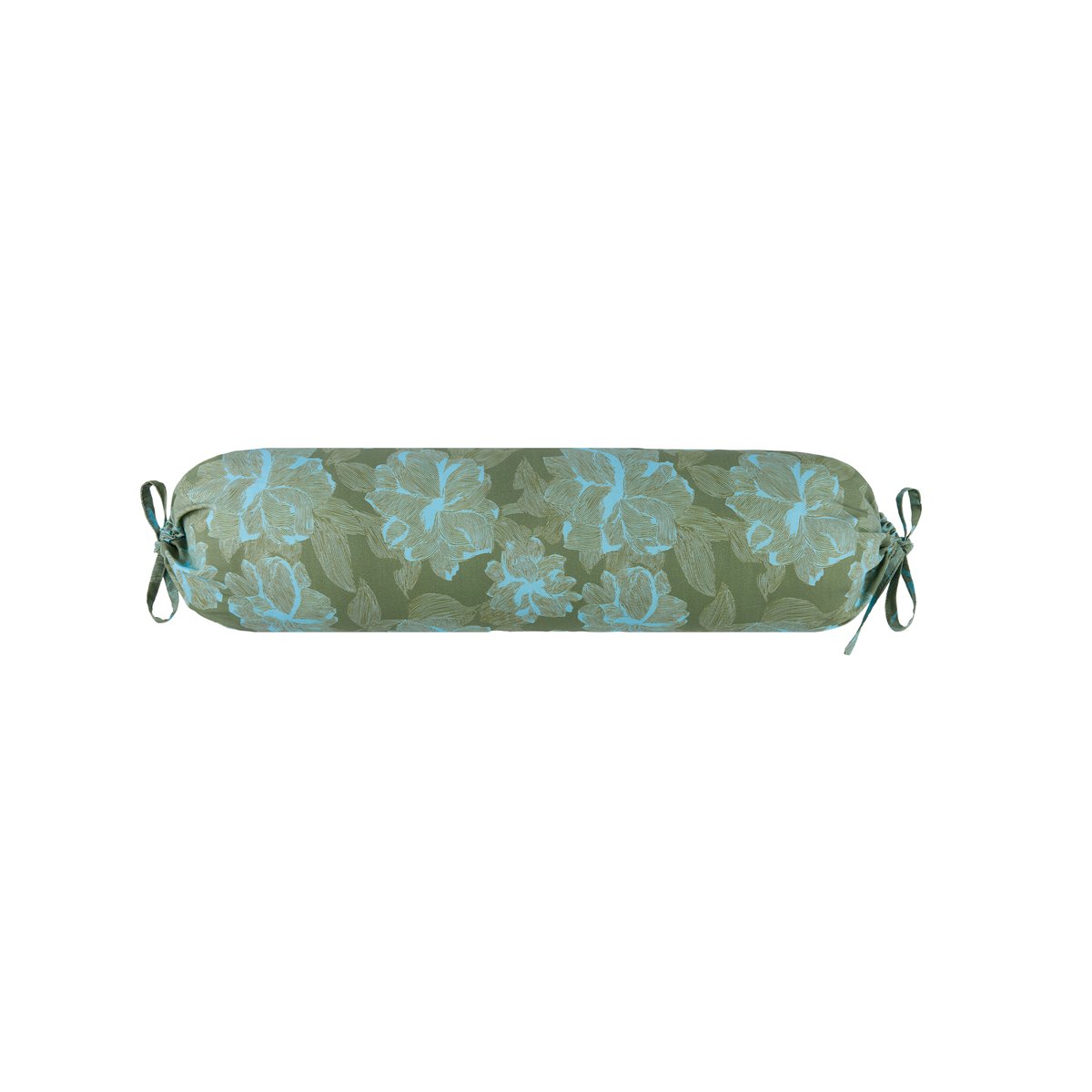 Coussin traversin Charlie green peonies, NOBODINOZ
