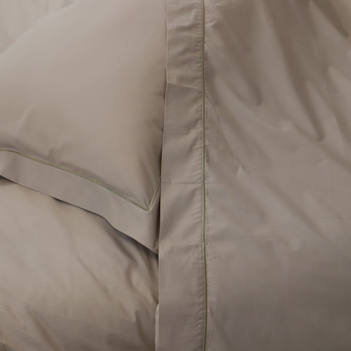 Taie de traversin en coton percale 200 fils DESIREE beige, LINANDELLE