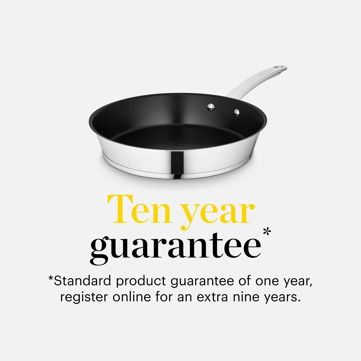 24cm Stainless Steel Frying Pan silver-coloured, GOOD FOOD BY TOWER