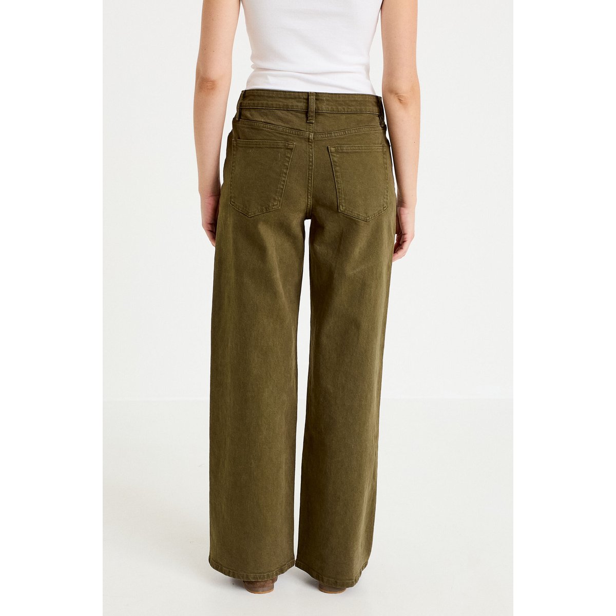 Jean bootcut en velours vert kaki, CACHE CACHE