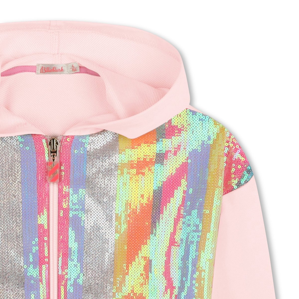 Sweat-shirt en coton rayé pale rose, BILLIEBLUSH