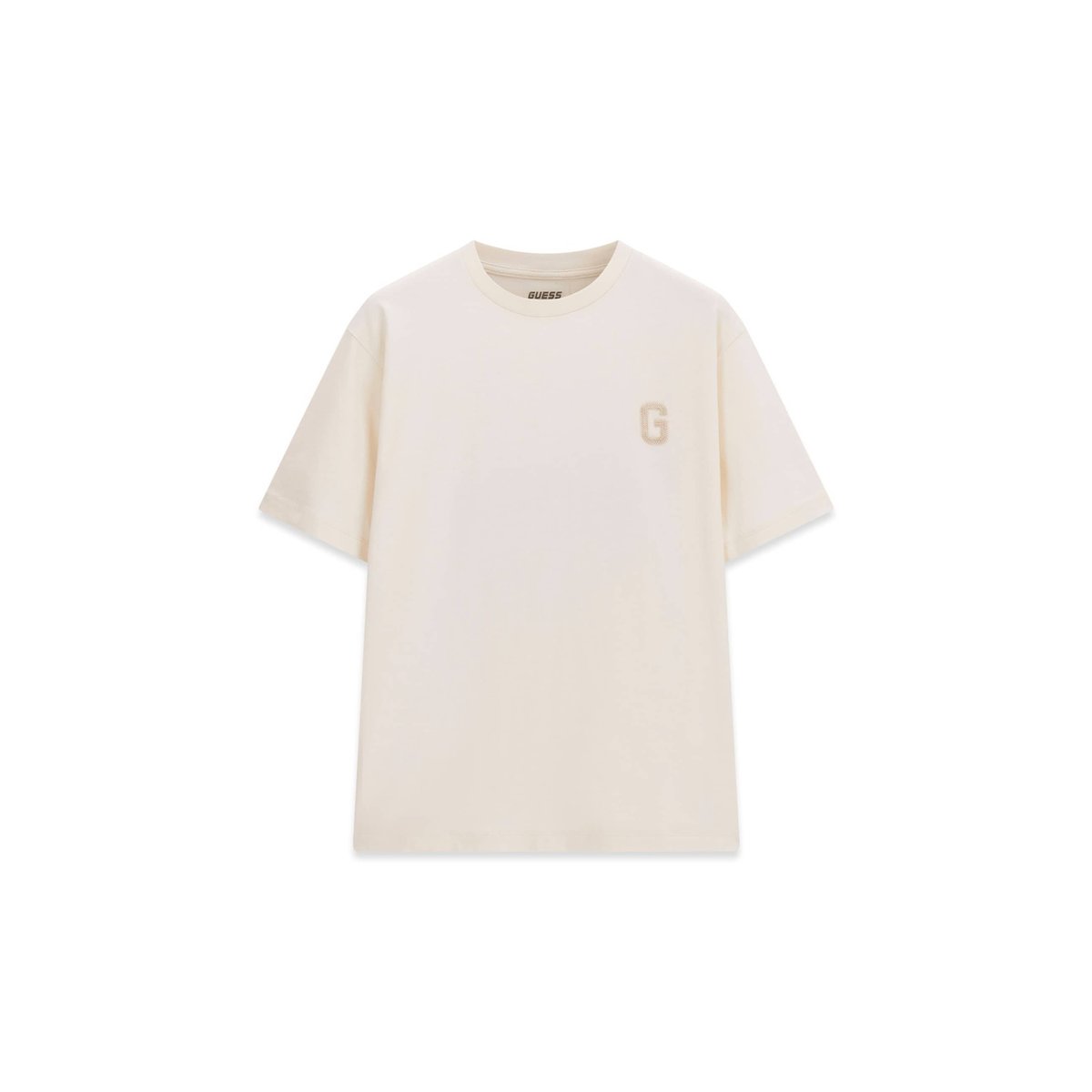 T-Shirt Avec Logo En Sequins beige, GUESS