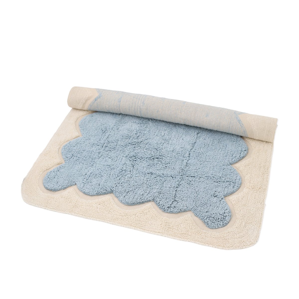 Tapis Alfonsina Bleu couleur unique, NATTIOT