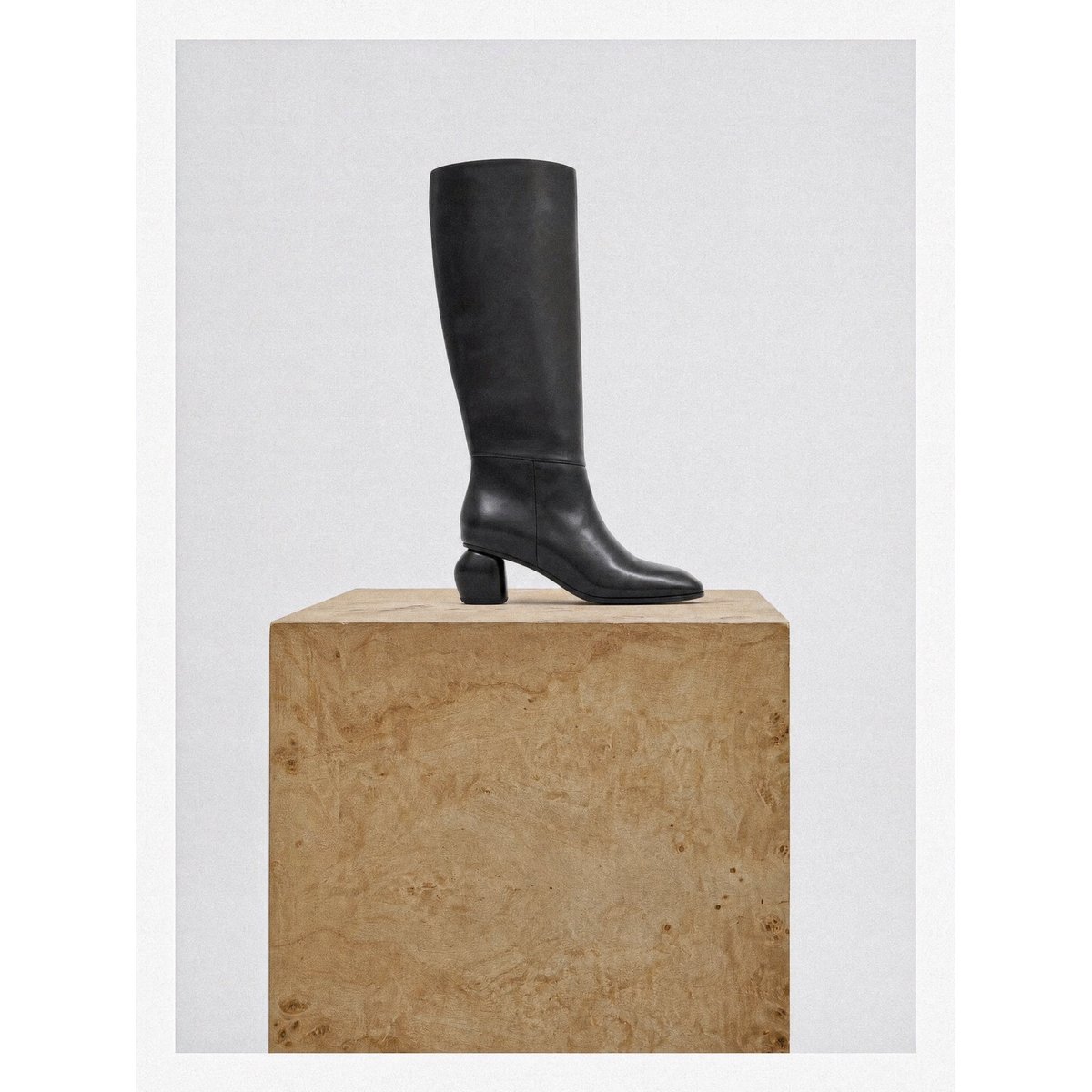 Bottes à talon large GALIA LOW noir, MI MAI