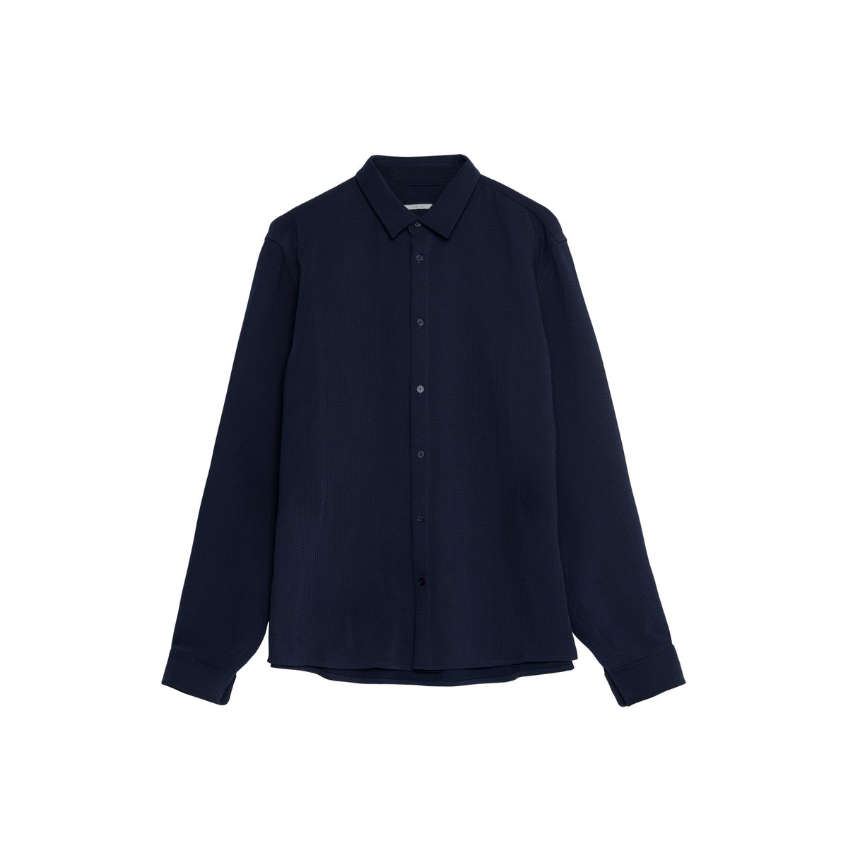 Chemise slim seersucker DRY FAST bleu marine, IKKS