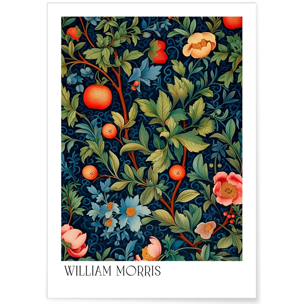 Affiche William Morris n°19 blanc, L'AFFICHERIE