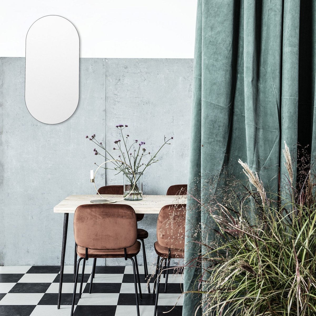 Miroir Ovale Walls 150 x 70 cm transparent, HOUSE DOCTOR