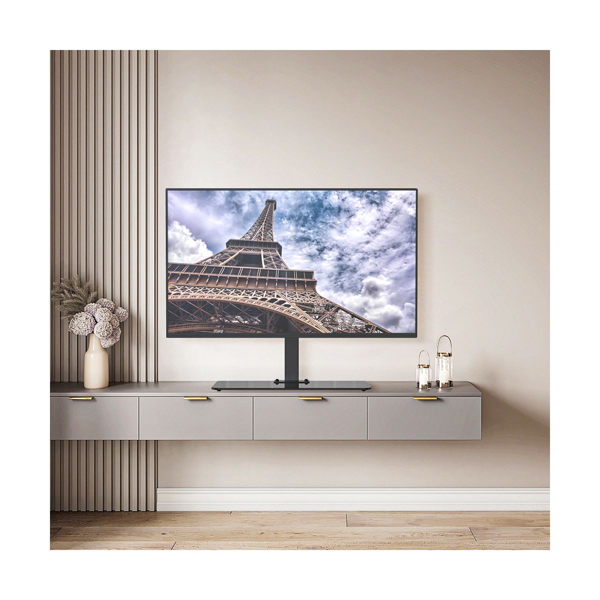 Pied TV ALTER'MOUV 32-65'' couleur unique, ESSENTIEL B