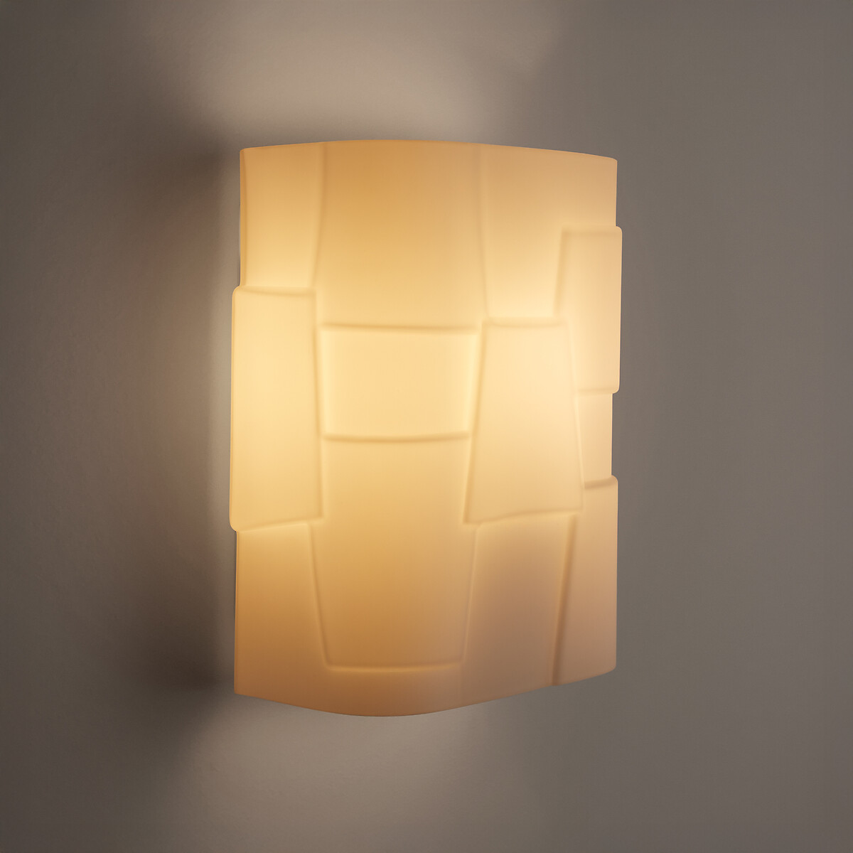Applique en verre opalin, PARTITIONE blanc, LA REDOUTE INTERIEURS