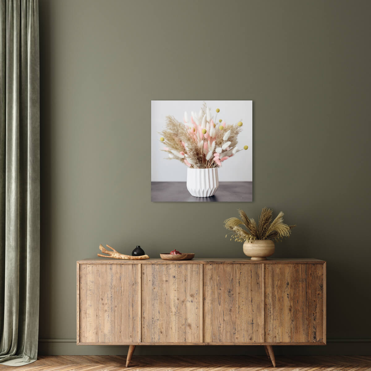 Tableau Mural Vase De Fleurs Séchées FLEUR tableaux sur toile-beige, CEANOTHE