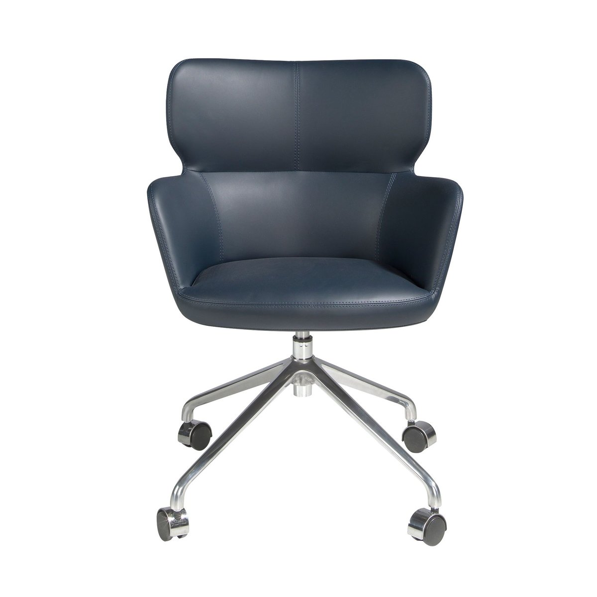 Chaise de bureau pivotant en similicuir bleu bleu | acier, ANGEL CERDA