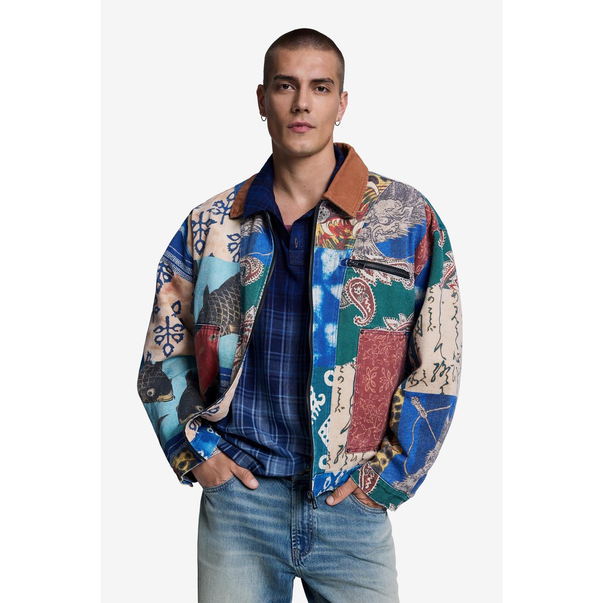 Veste Patchwork beige, DESIGUAL