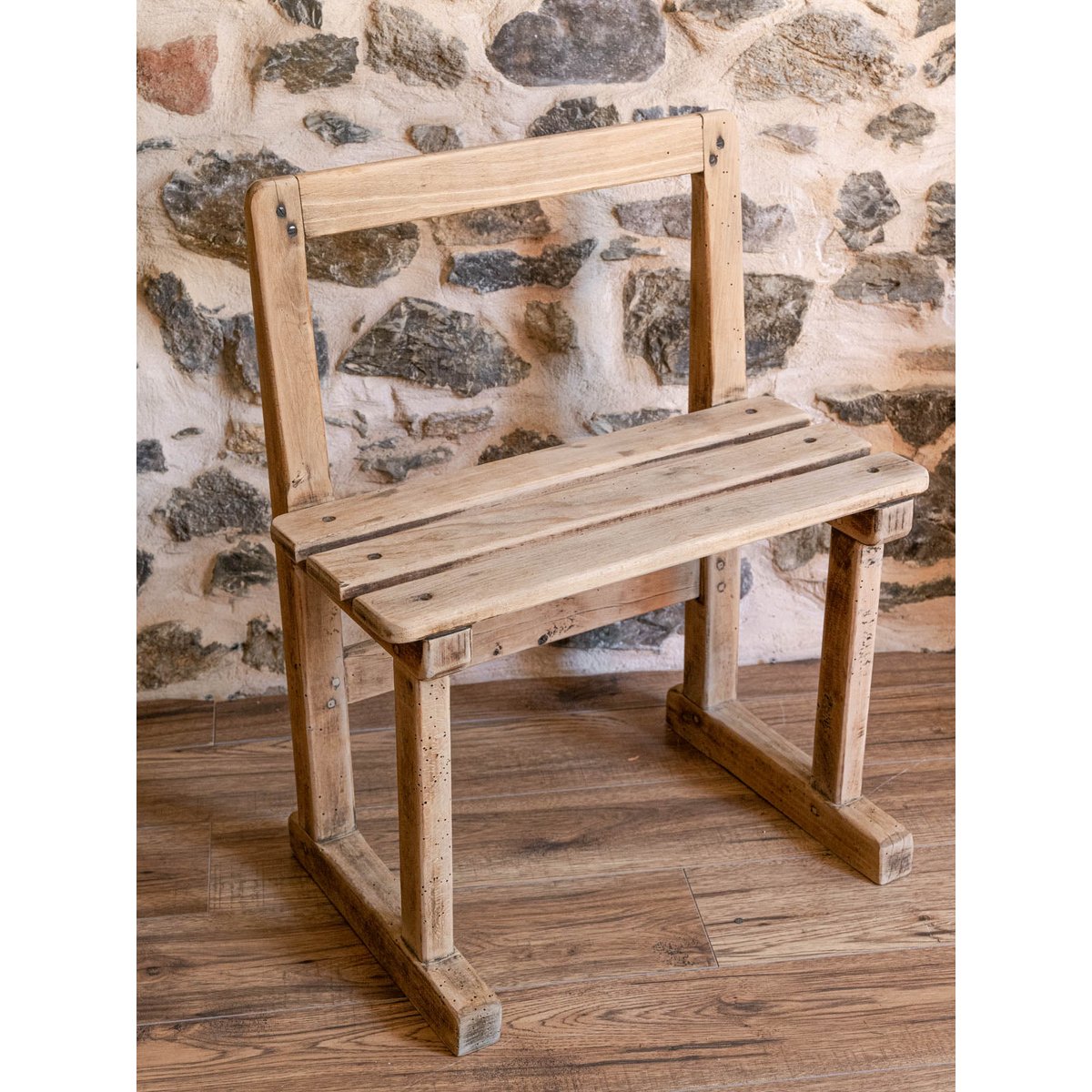 Banc en chêne Antoine N°419 - Bon état bois clair, DEBONGOUT