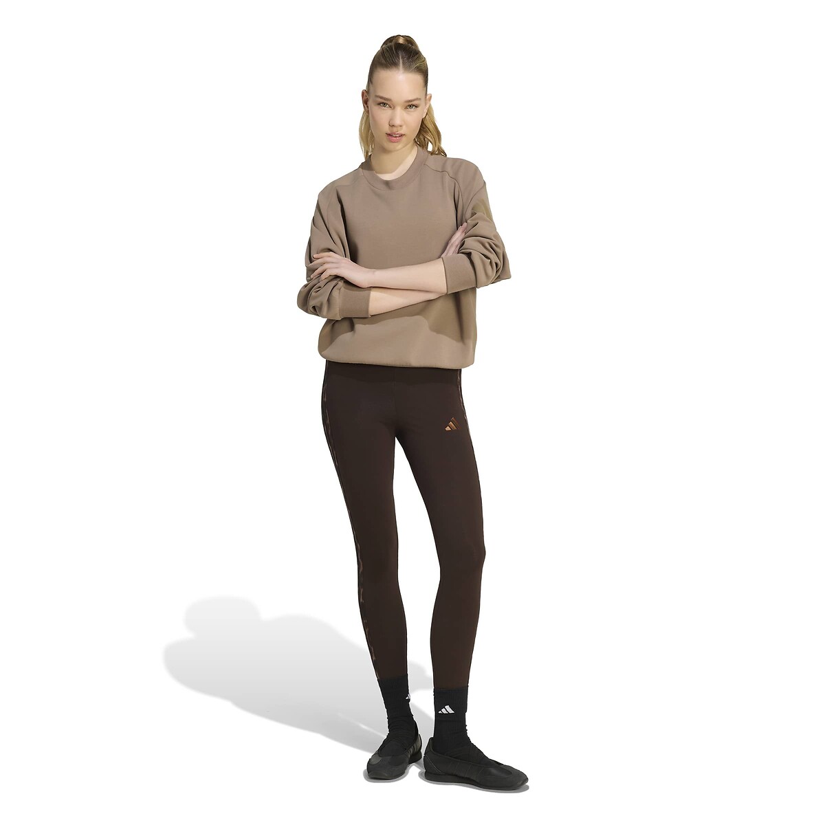 Leggings con estampado 3 STRIPES leopardo marrón, ADIDAS SPORTSWEAR