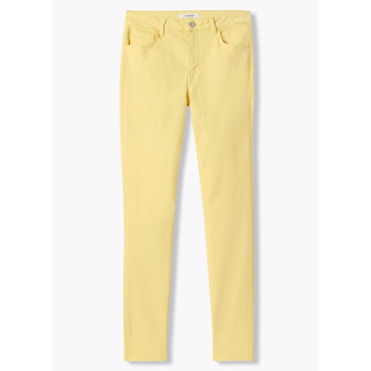 Pantalon slim en toile jaune clair, PROMOD